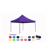 Tente pliante 3x3 violette LOISIR – Barnum acier 32 mm étanche