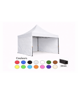 Tente pliante 3x3 blanche LOISIR – Barnum acier 32 mm avec parois