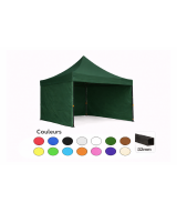 Tente pliante 3x3 verte LOISIR – Barnum acier 32 mm avec parois