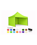 Tente pliante 3x3 vert clair LOISIR – Barnum acier 32 mm avec parois