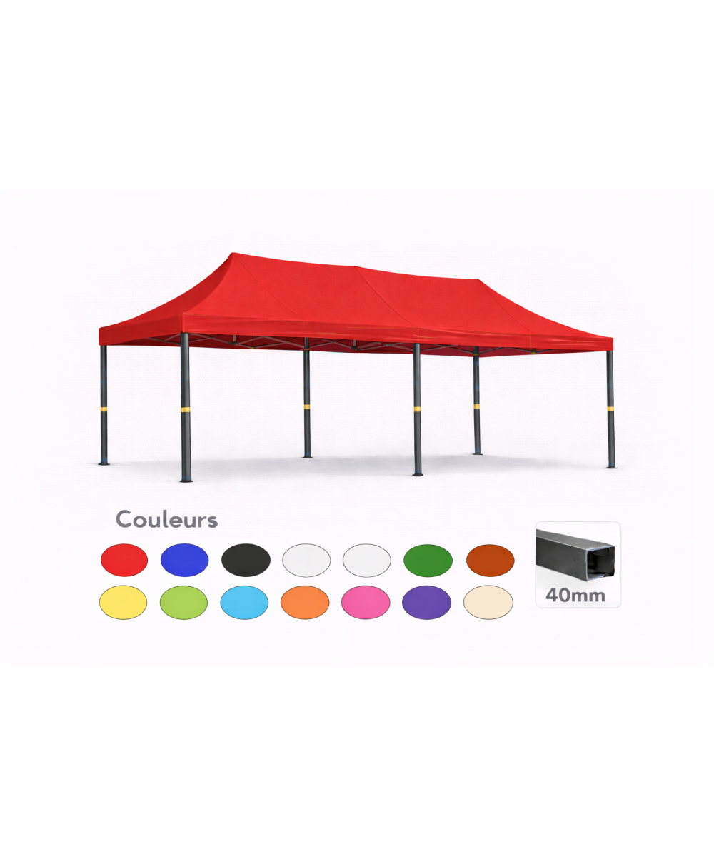 barnum-pliant-3x6-premium-acier-40mm-rouge-320g-sans-parois