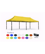 Barnum pliant 3x6 Prémium acier 40 mm – Jaune – Toit 320 g/m² – Sans parois