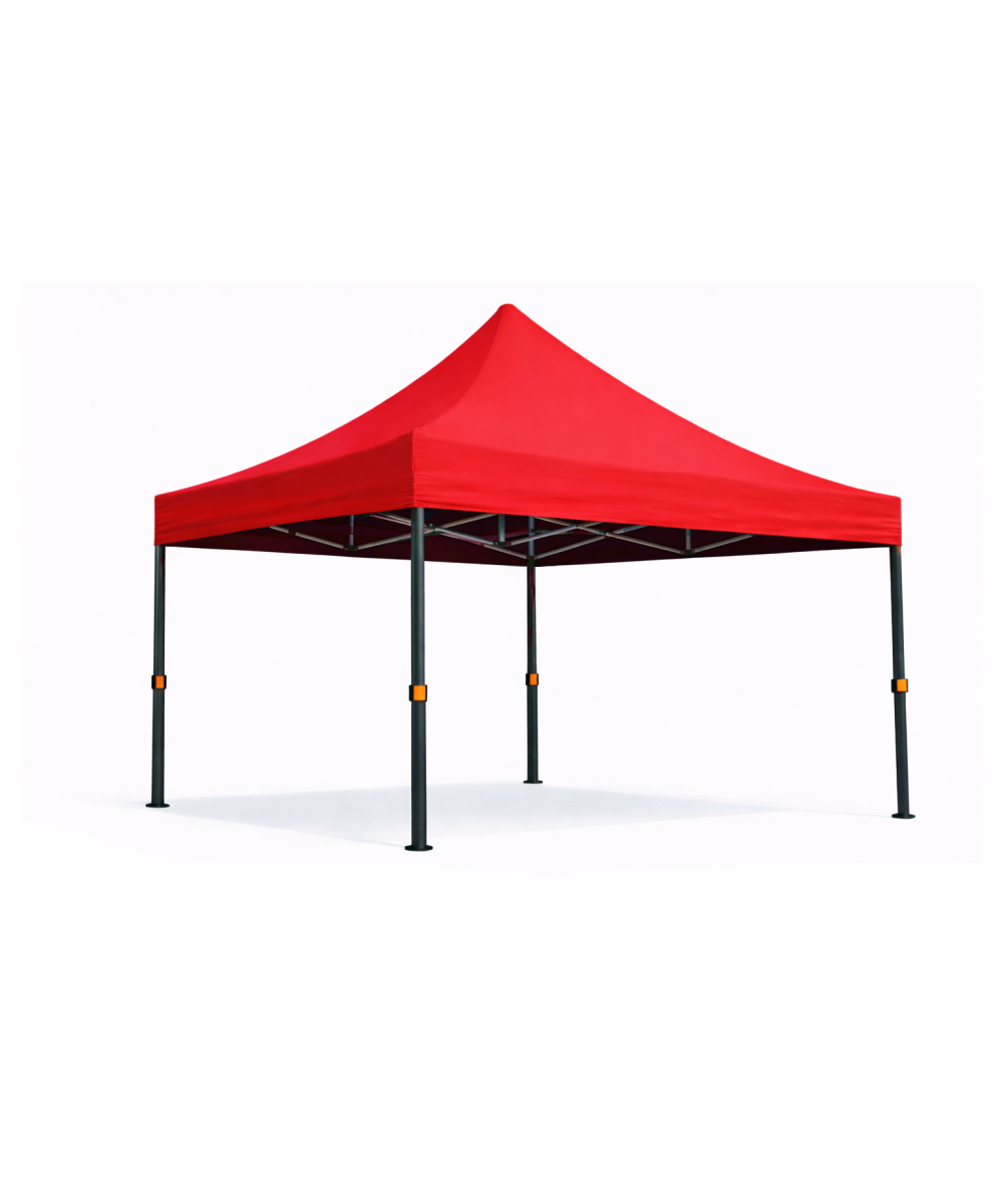 Barnum / tente pliante 3x3 acier prémium 40mm rouge – Toile 320 g/m² sans parois