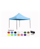 Tente pliante 3x3 bleu ciel LOISIR – Barnum acier 32 mm étanche
