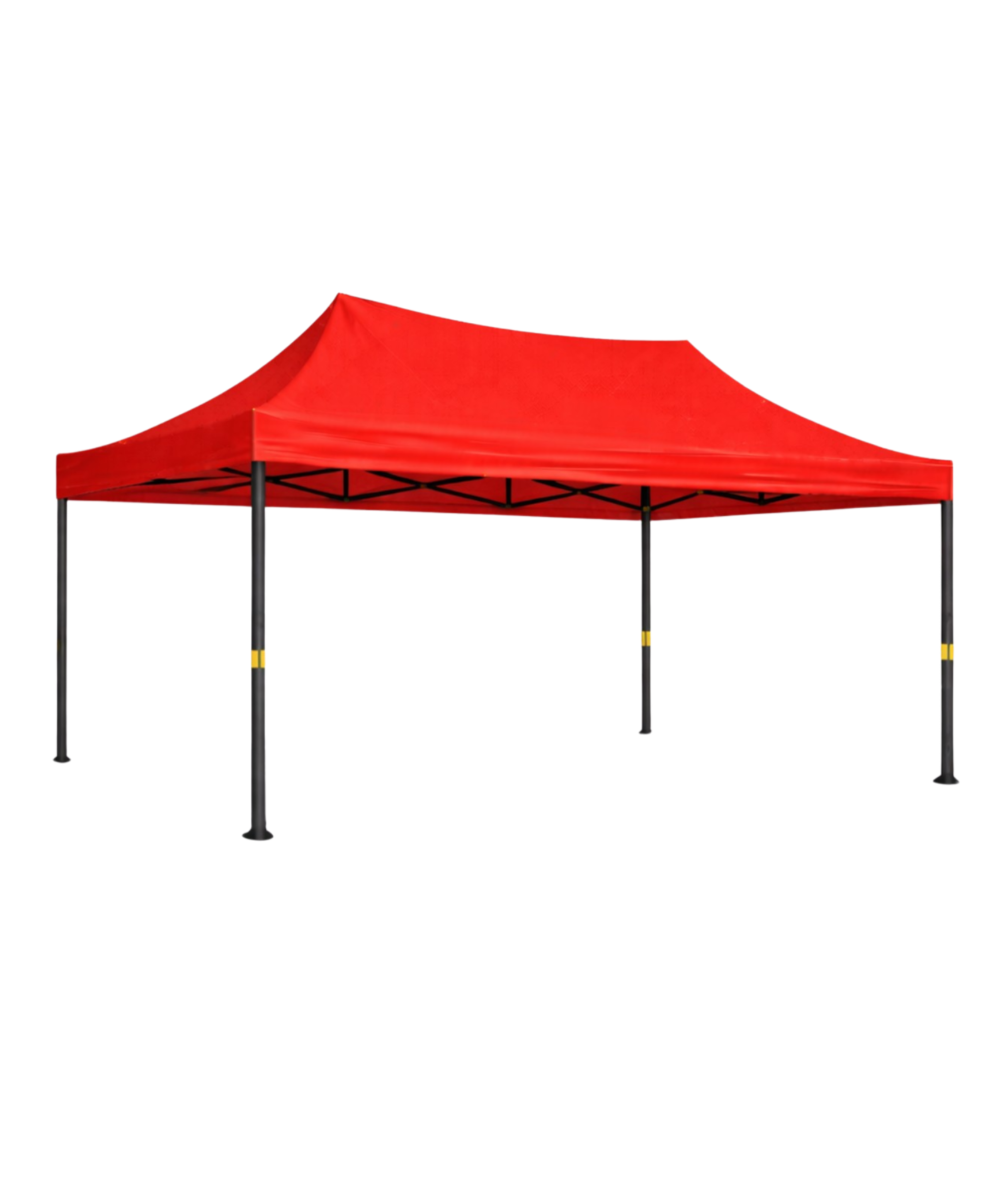 Barnum pliant 3x2 rouge Prémium acier 40 mm sans parois