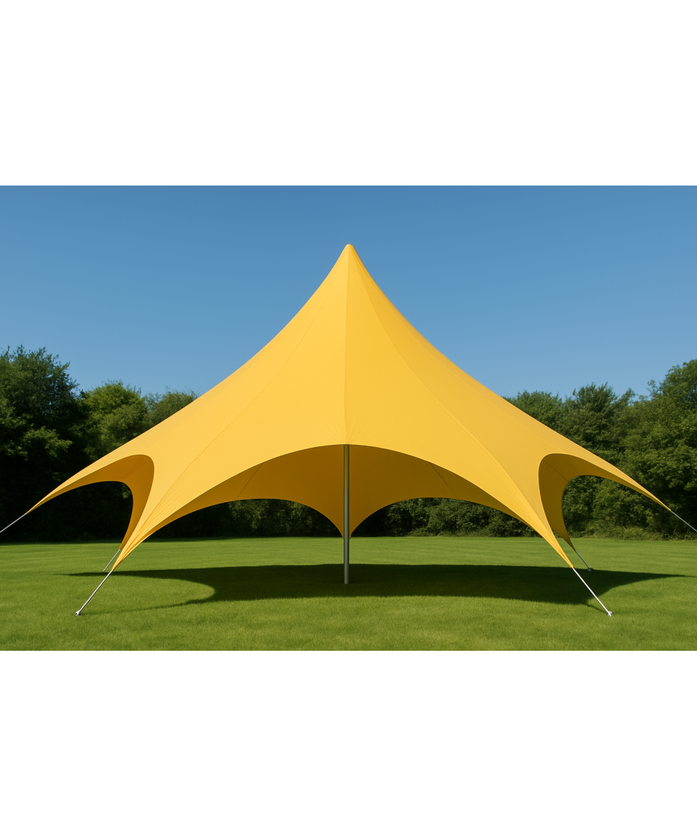 Tente étoile jaune diamètre 10 m