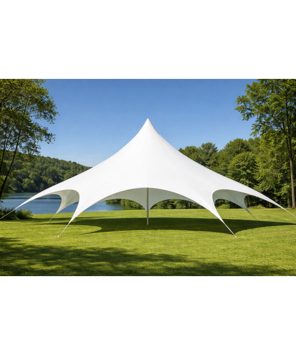Tente étoile blanche diamètre 16 m