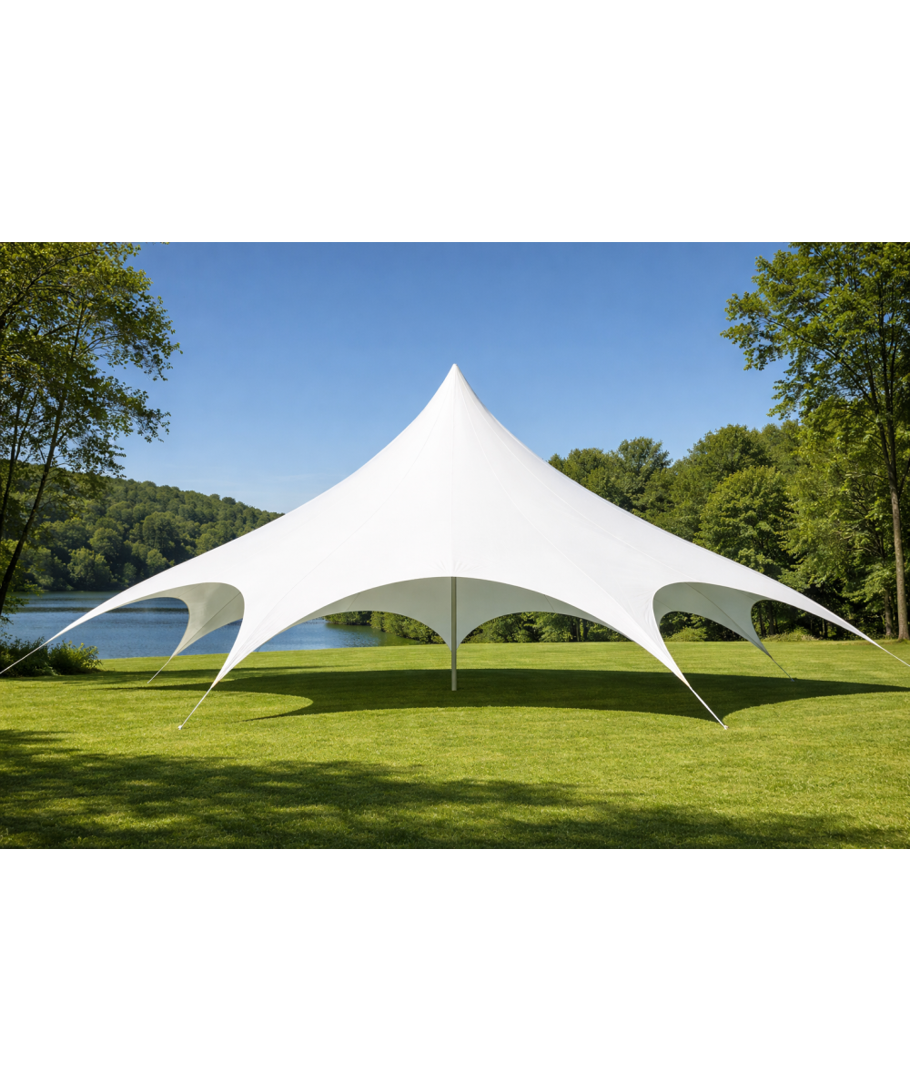 Tente étoile blanche diamètre 16 m