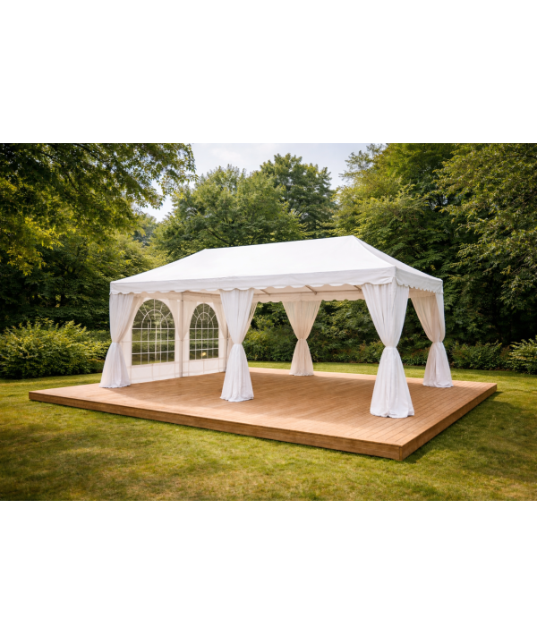 Tente de réception PVC 4x8 m blanche