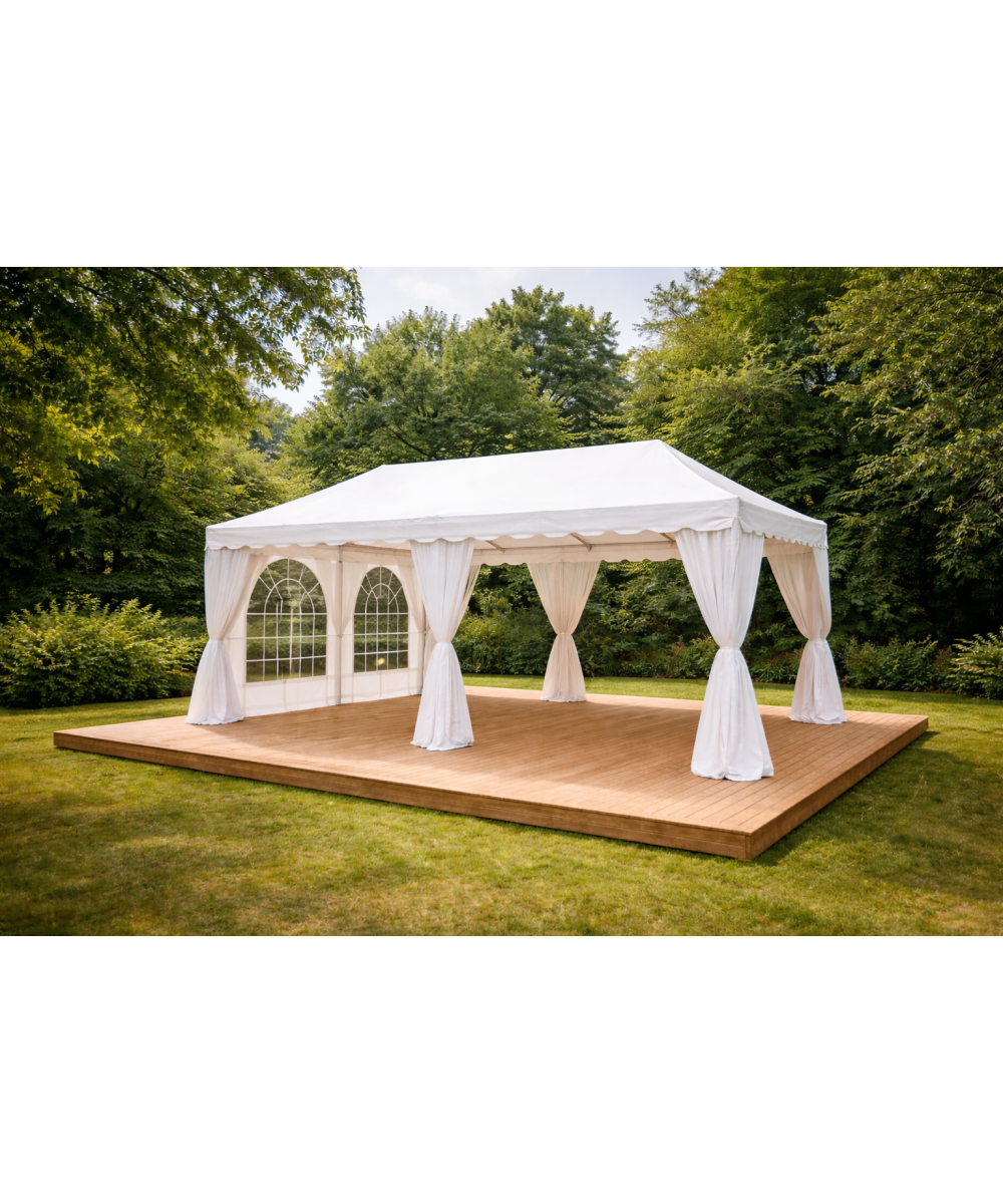 Tente de réception PVC 4x8 m blanche