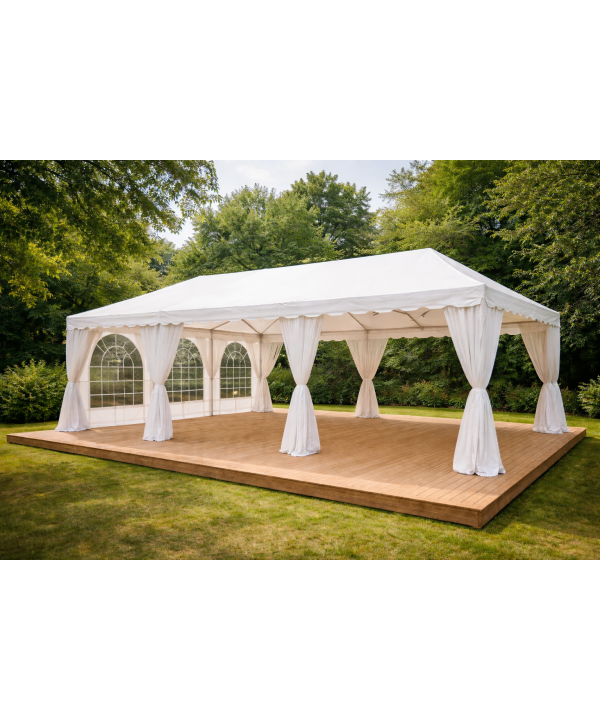 Tente de réception PVC 5x10 m blanche