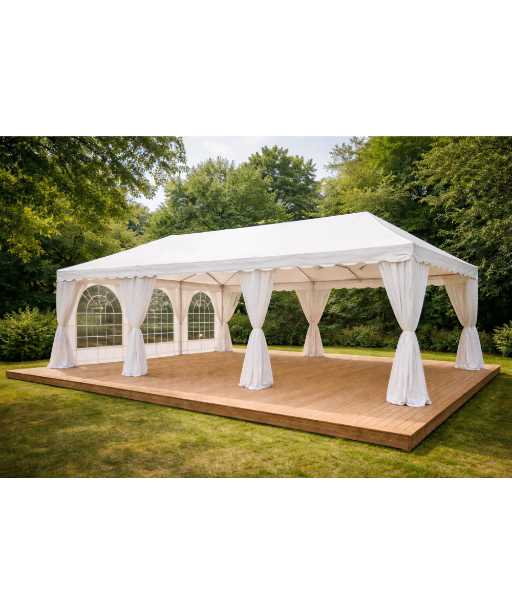 Tente de réception PVC 5x10 m blanche