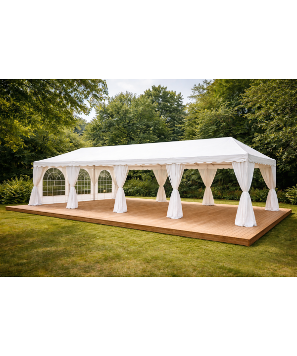 Tente de réception PVC 5x12 m blanche
