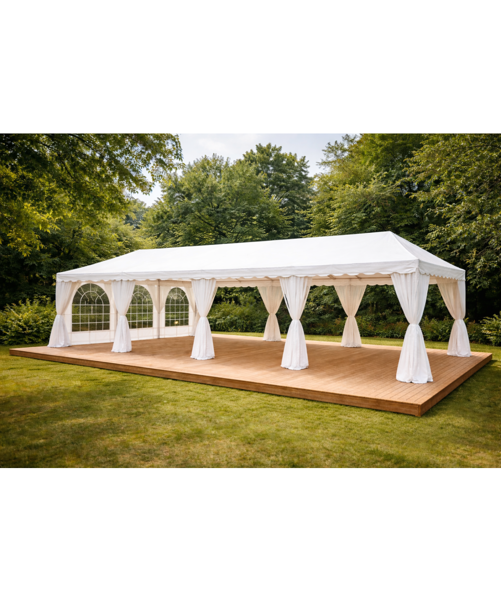 Tente de réception PVC 5x12 m blanche