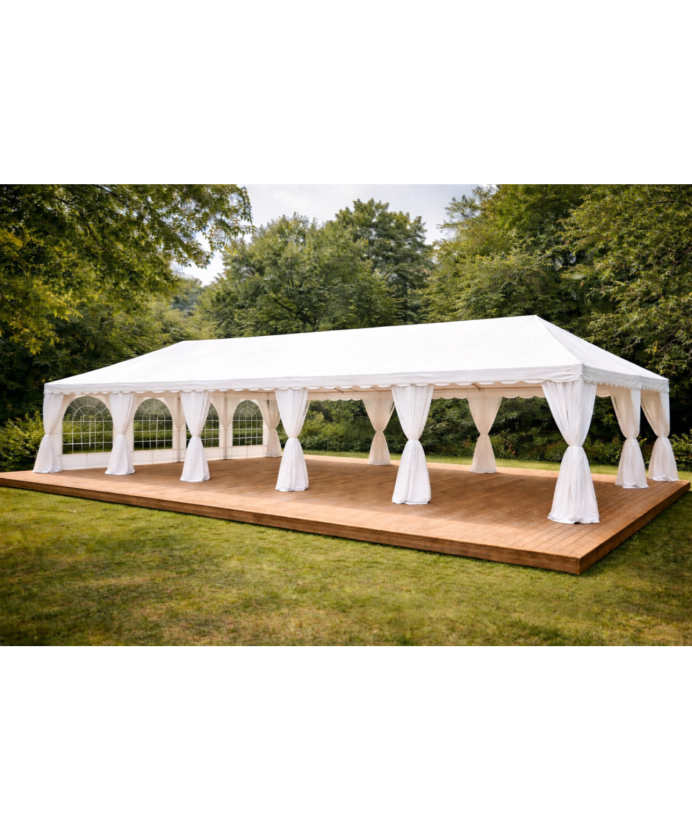 Tente de réception PVC 6x10 m blanche