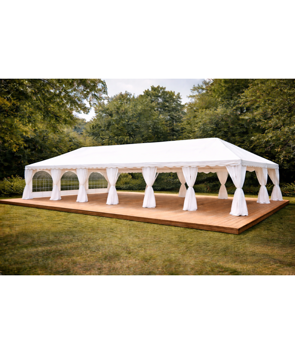Tente de réception PVC 6x12 m blanche