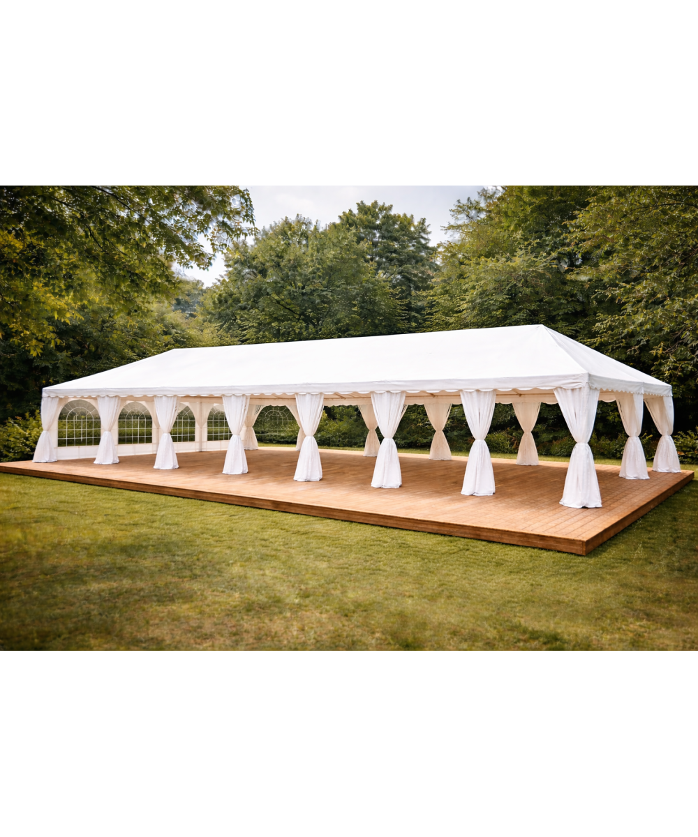 Tente de réception PVC 6x14 m blanche