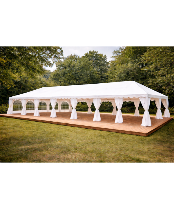 Tente de réception PVC 7x15 m blanche