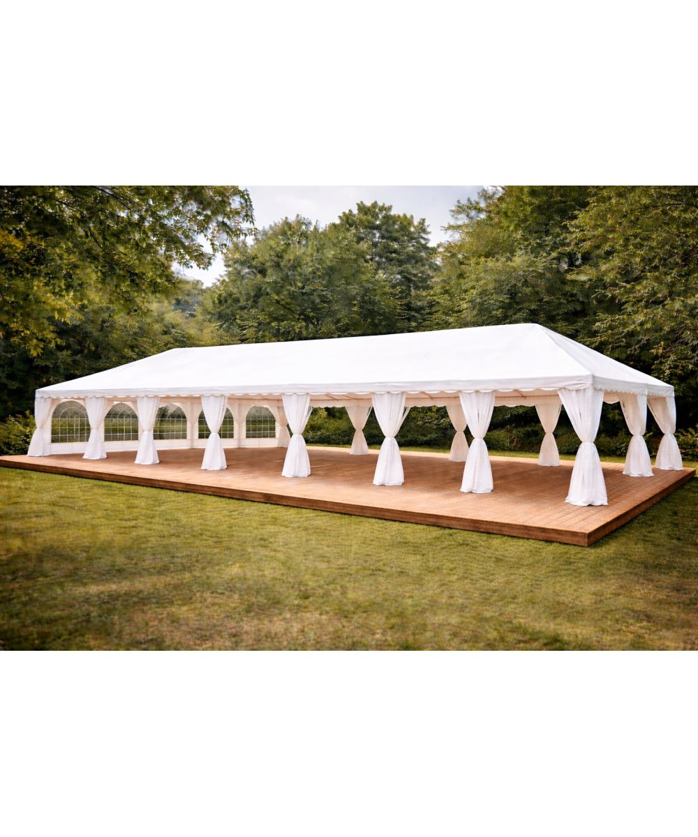 Tente de réception PVC 7x15 m blanche