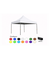 Tente pliante 3x3 blanche LOISIR – Barnum acier 32 mm étanche